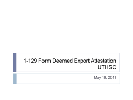 Export Compliance / New Form I-129