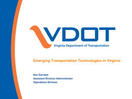 VDOT Emerging Technologies