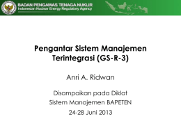 Pengantar Sistem Manajemen Terintegrasi (GSR 3)