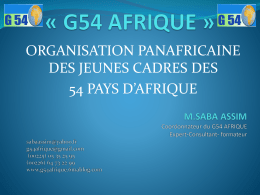 La negociation g54 afrique - organisation panafricaine des jeunes