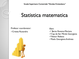 Statistica matematica - ruxandracristea
