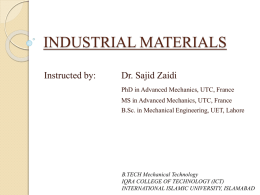 INDUSTRIAL MATERIALS - B Tech Mechanical Engineering