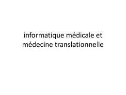 informatique médicale et médecine translationnelle