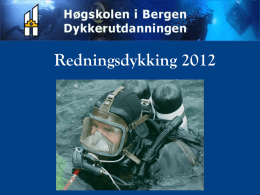 Redningsdykking 2012 - Norsk Redningsdykkerforum