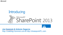 SharePoint 15 - IT Pro - Introduction to SharePoint 15