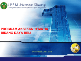 PROGRAM AKSI KKN TEMATIK BIDANG EKONOMI (DAYA BELI