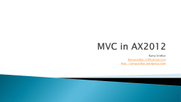 MVC in AX2012 - WordPress.com