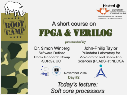 Lecture 2 - Soft cores on FPGAs