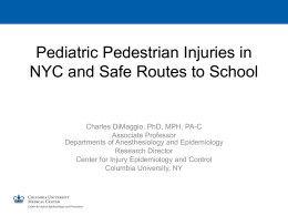 Pediatric pedestrian injury prevention in New York City