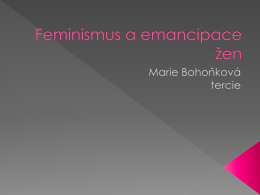 Feminismus a emancipace *en