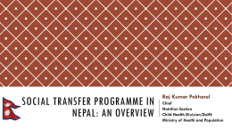 Social transfer programme in Nepal: an overview