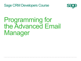Advanced Email Manager