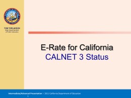 CALNET 3 Status