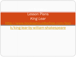 King Lear Lesson Plans