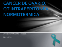 cancer de ovario:qt intraperitoneal normotermica