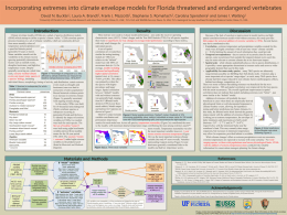 Incorporating Extremes into Climate Envelope Models for Florida