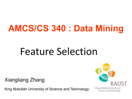 CS340 Data Mining: feature selection-