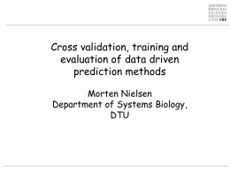 Cross-validation, overfitting and method evaluation
