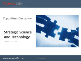 Strategic Science and Technologies Presentation
