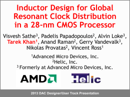 Slide 1 AMD/Helic, Inductor Design for Resonant