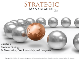 strategic position. - Management and Marketing