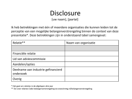 Voorbeeld disclosure slide