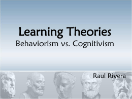 How Behaviorism & Cognitivism Impact Adult Education