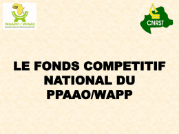 le fonds competitif national du ppaao/wapp