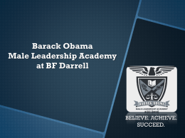Barack Obama Male Leadership Academy at B.F. Darrell