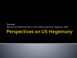 Perspectives on US Hegemony