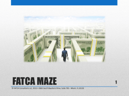 The FATCA Maze PowerPoint Presentation