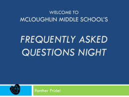 Frequently Asked Middle School Questions