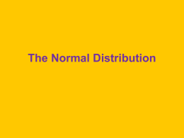 The Normal Distribution