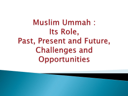 Challenges Faced by Muslim Ummah