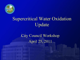 PowerPoint - Supecritical Water Oxidation