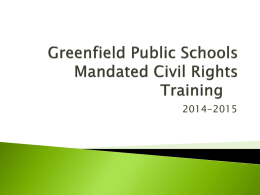 Civil Rights Training, 2014-15