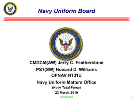 Navy Uniform Regulations