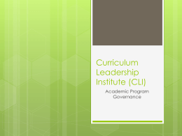 Curriculum Leadership Institute (CLI)