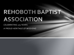 REHOBOTH BAPTIST ASSOCIATION