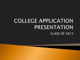 Senior Presentation Students 2014