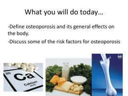 Osteoporosis Case Study