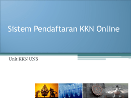 Presentasi Pendaftaran KKN Online