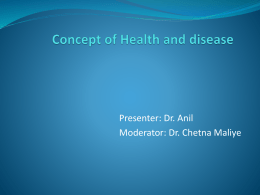 Concept of Health and disease