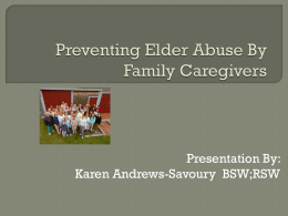 Preventing Elder Abuse by Family Caregivers