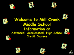 Parent Night - Advanced accelerated