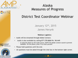 AMP DTC 1-12-2015 - Alaska Measures of Progress