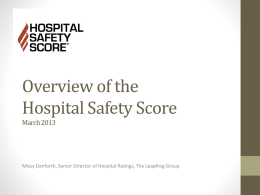 Weighting Process - Hospital Safety Score