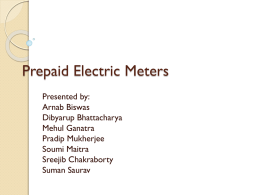 Prepaid Electric Meters