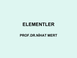 Mineral Madde - Prof. Dr. Nihat MERT