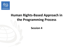 Session 4 - HRBA in the Programming Process